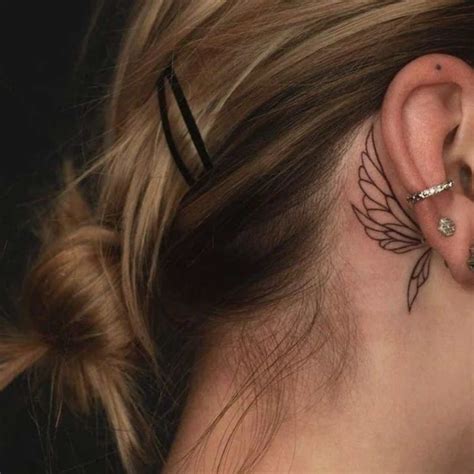 behind the ear tattoos|More.